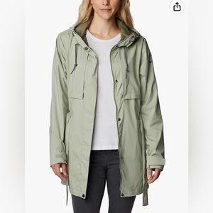 Columbia Pardon My Trench Women’s Rain/Outdoor Jacket Size M Army Green